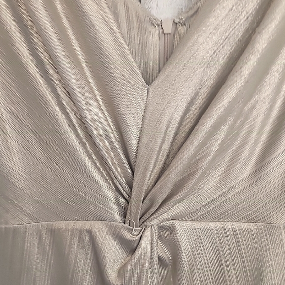 Calvin Klein Shimmering Silver Maxi Dress - Picture 4 of 6